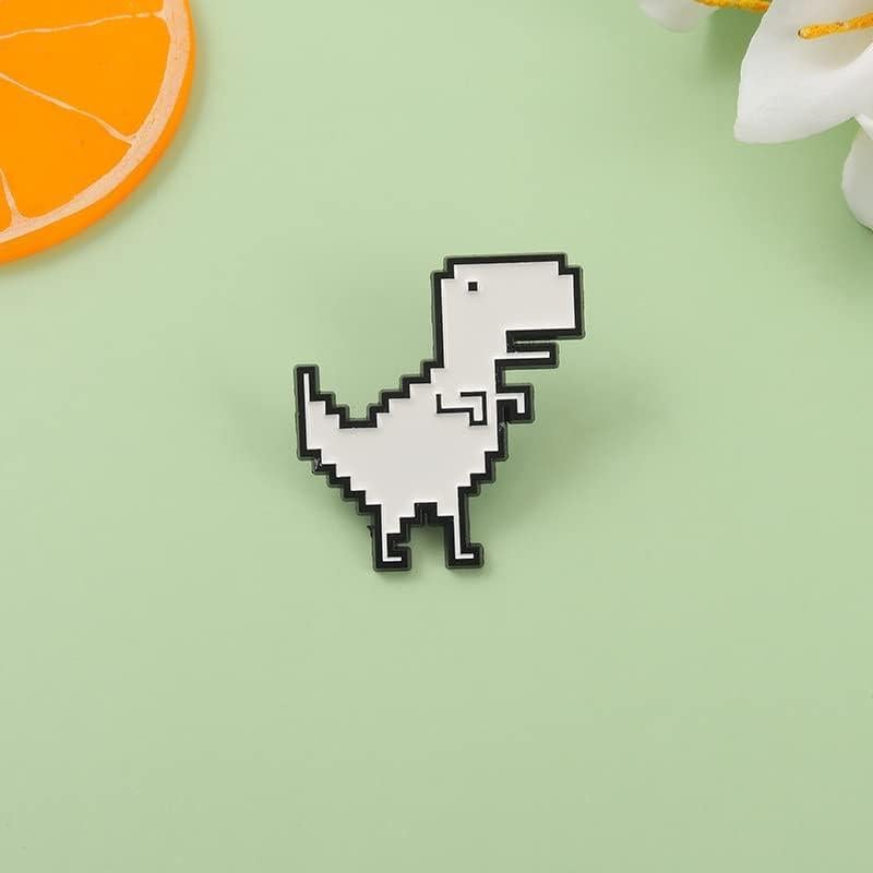 Pin de Esmalte Dinosaurio Pixel PUYA - Joyería Divertida 5cm