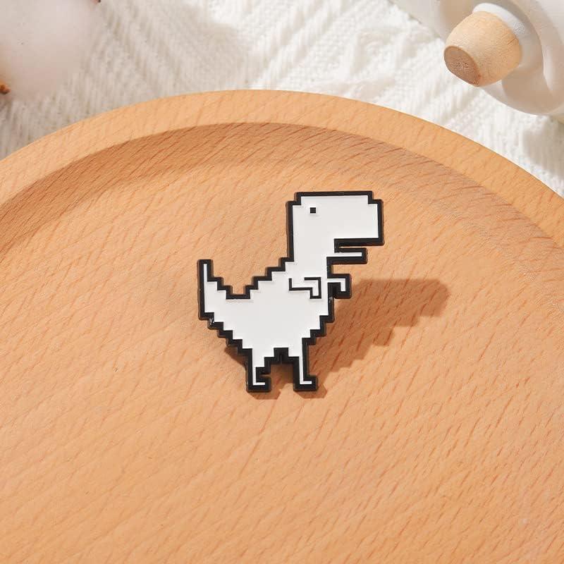 Pin de Esmalte Dinosaurio Pixel PUYA - Joyería Divertida 5cm