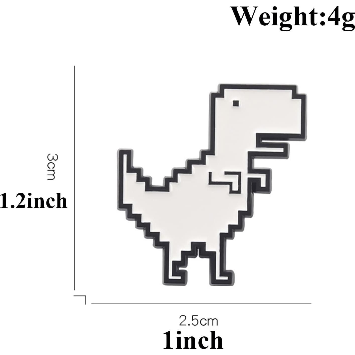 Pin de Esmalte Dinosaurio Pixel PUYA - Joyería Divertida 5cm