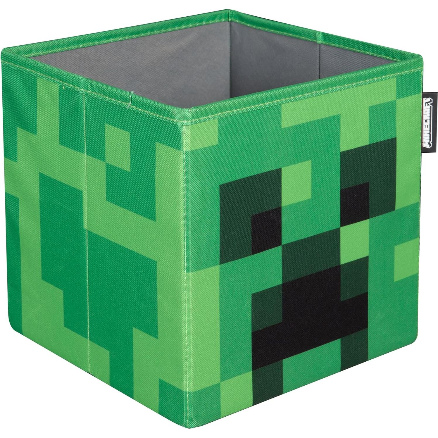 Cajas de Almacenamiento de Tela Phoenix - Minecraft 2pc - Creeper y Mesa de Trabajo 27x27x27cm