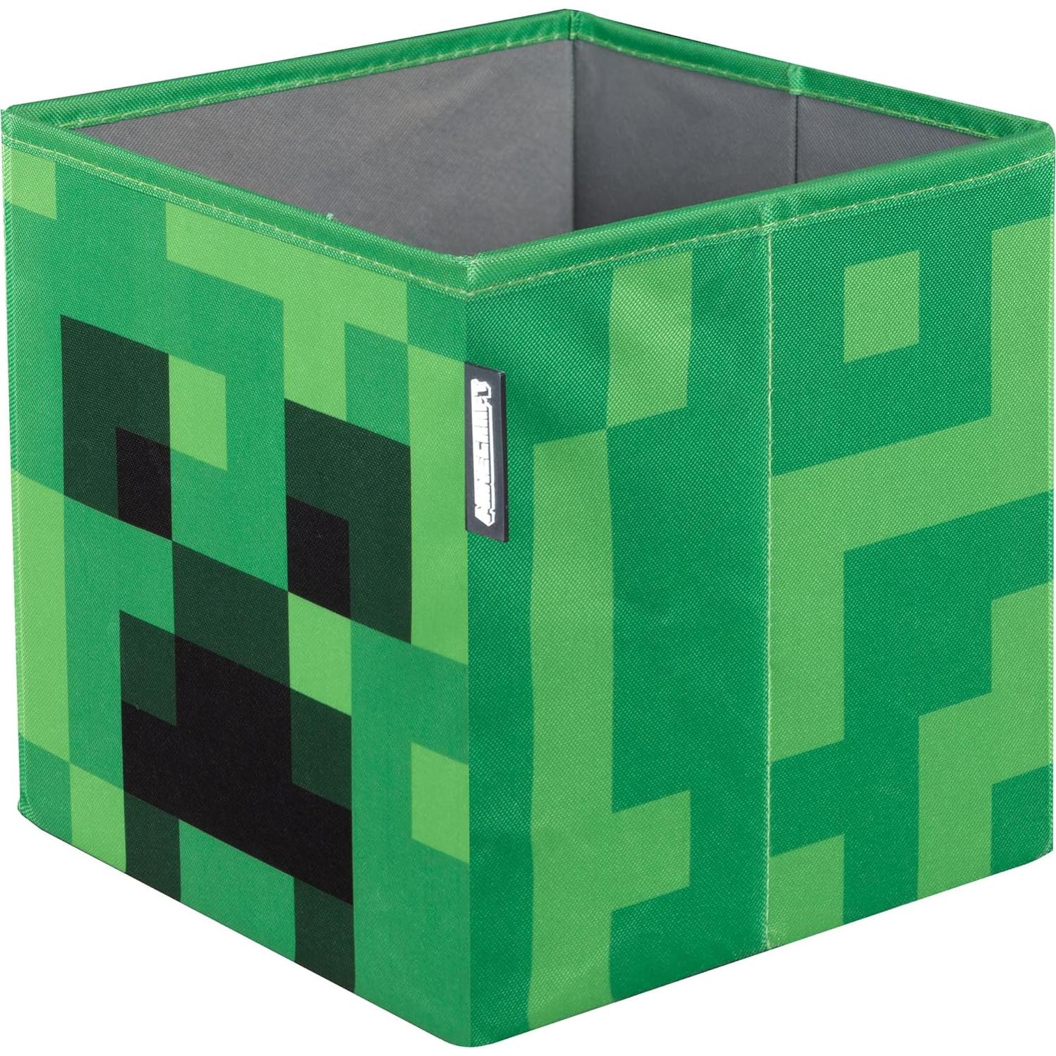 Cajas de Almacenamiento de Tela Phoenix - Minecraft 2pc - Creeper y Mesa de Trabajo 27x27x27cm