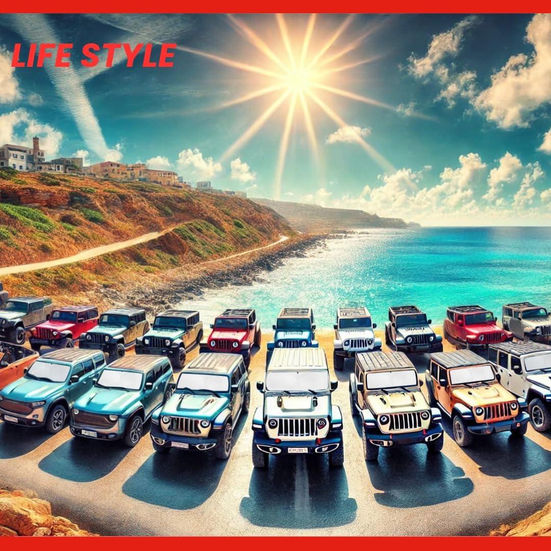 kinder Fluff Patented Windshield Sun Shade for Jeeps | Certified Car Window Shade Blocks 99.9% UVR | Auto Accessories Cover for Wrangler, Gladiator, Rubicon | Thick Screen Sunshield - XXXS (56x18in)