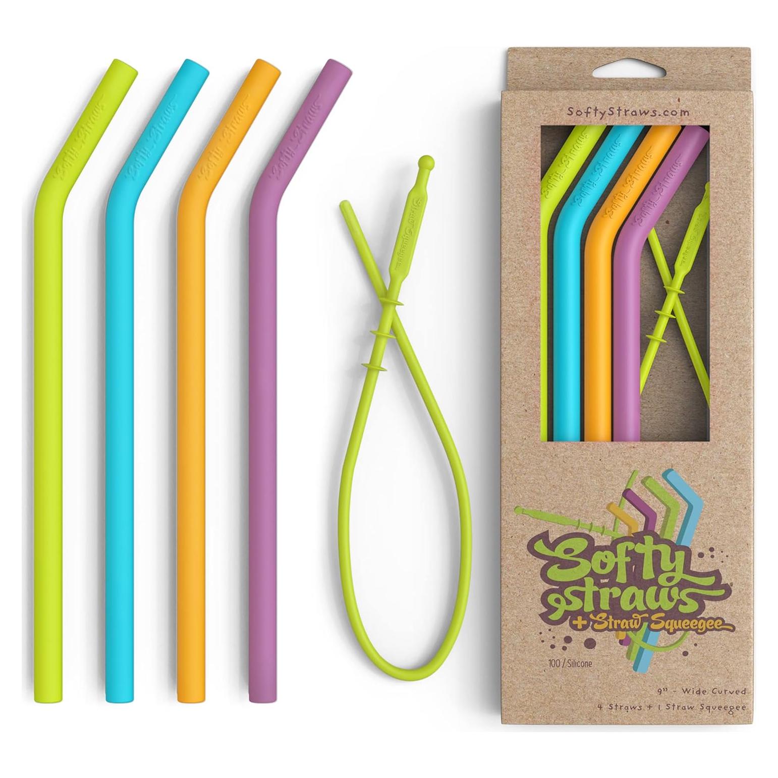 Popotes de Silicona Reutilizables Popotes Softy 23 cm Anchos