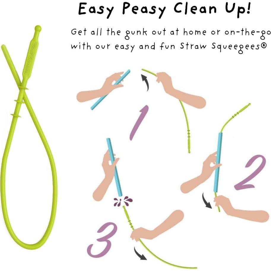 Popotes de Silicona Reutilizables Popotes Softy 23 cm Anchos