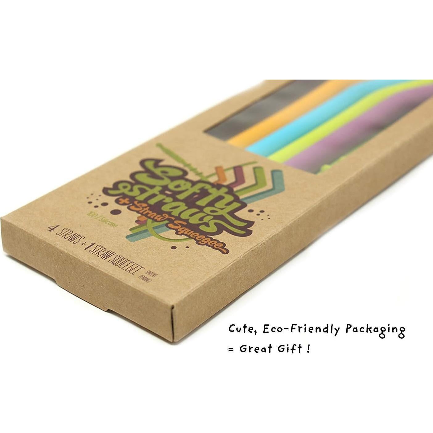 Popotes de Silicona Reutilizables Popotes Softy 23 cm Anchos