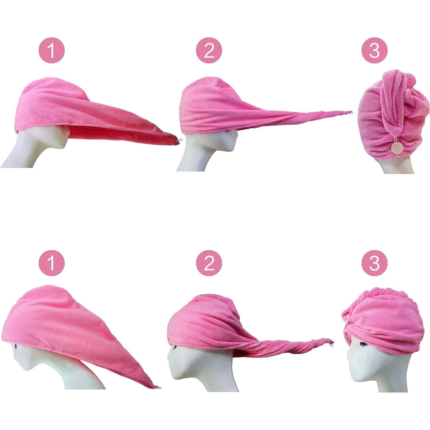 Toalla de Secado para Cabello Microfibra POLYTE 30.5x71 cm 2 Pzas Gris