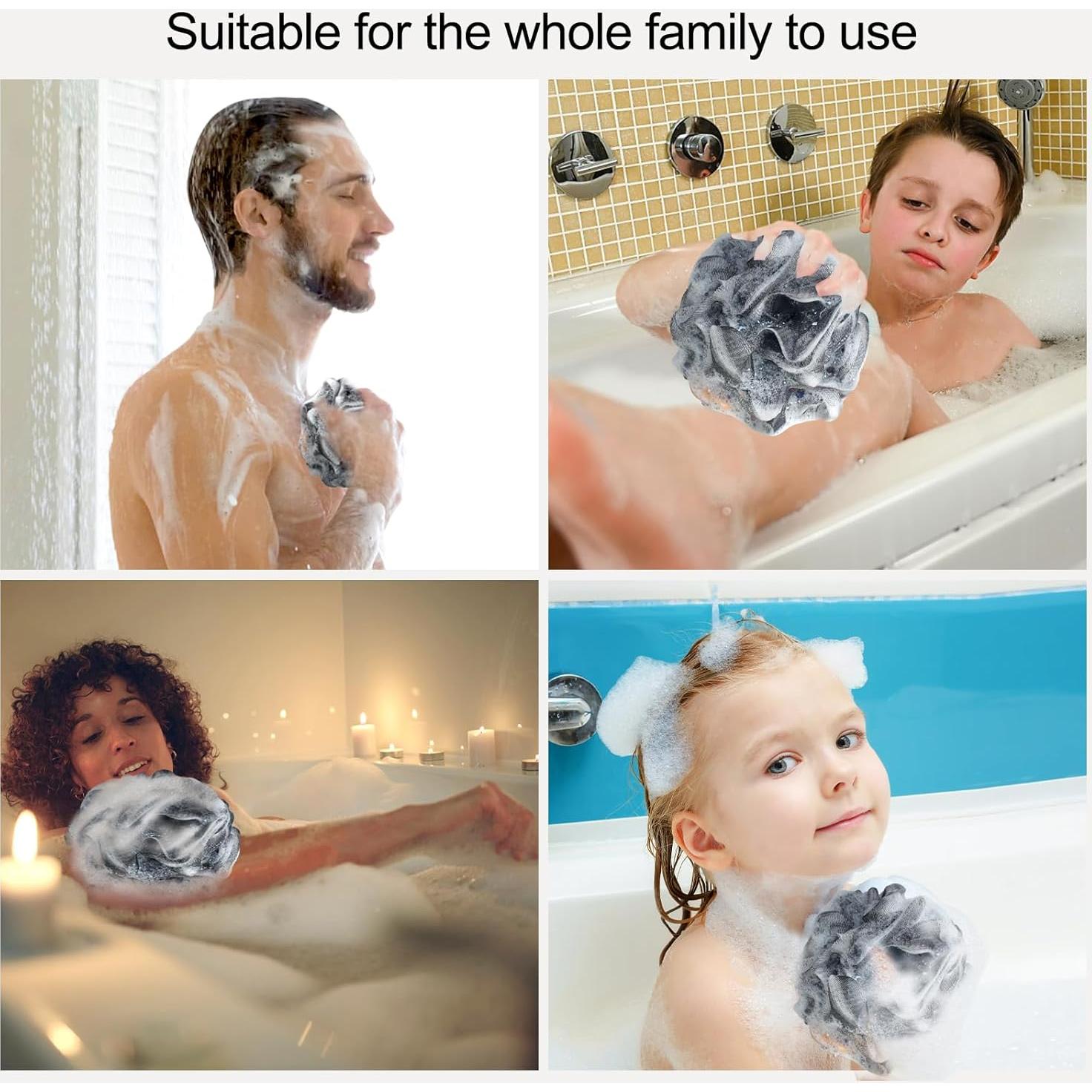 Esponja de Baño Loofah Fishent 4 Piezas Suave Exfoliante 50g