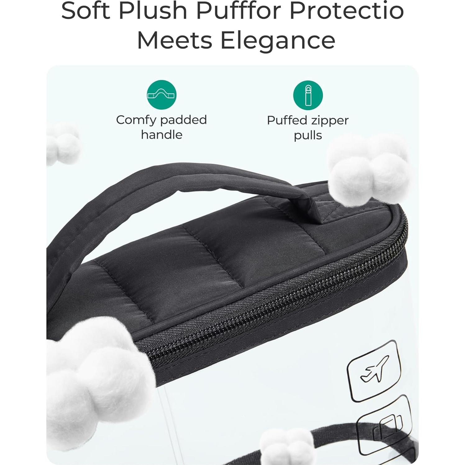 Bolsa de Aseo Transparente Bagsmart Aprobada por TSA 20.3x7.6x16cm