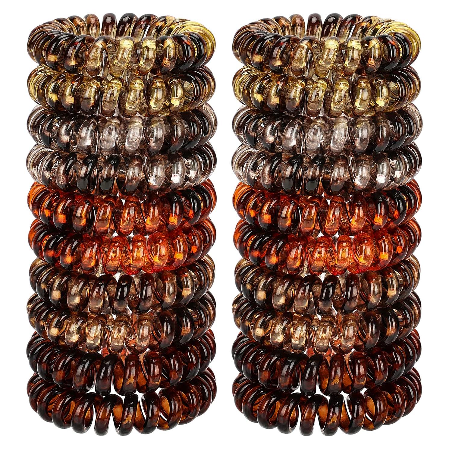 Tiras de Cabello en Espiral JessLab 20 Pcs Ámbar Sin Daño