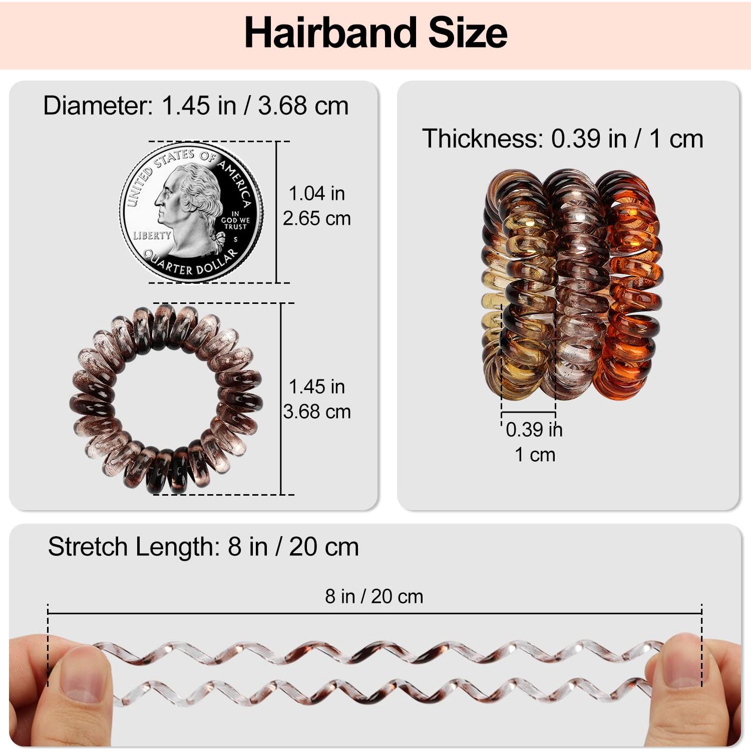 Tiras de Cabello en Espiral JessLab 20 Pcs Ámbar Sin Daño