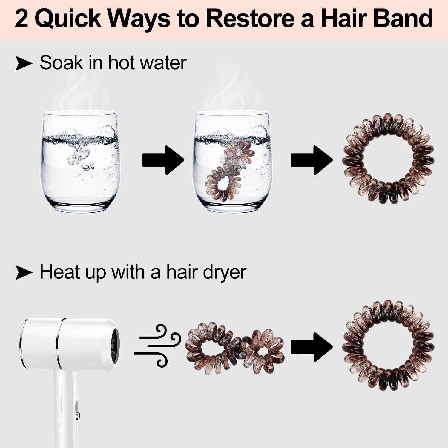 Tiras de Cabello en Espiral JessLab 20 Pcs Ámbar Sin Daño