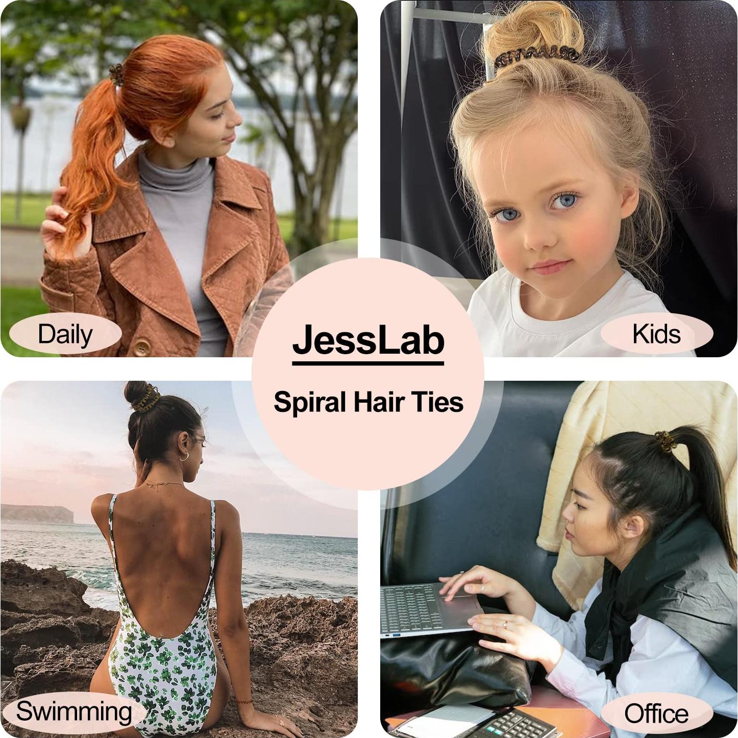 Tiras de Cabello en Espiral JessLab 20 Pcs Ámbar Sin Daño