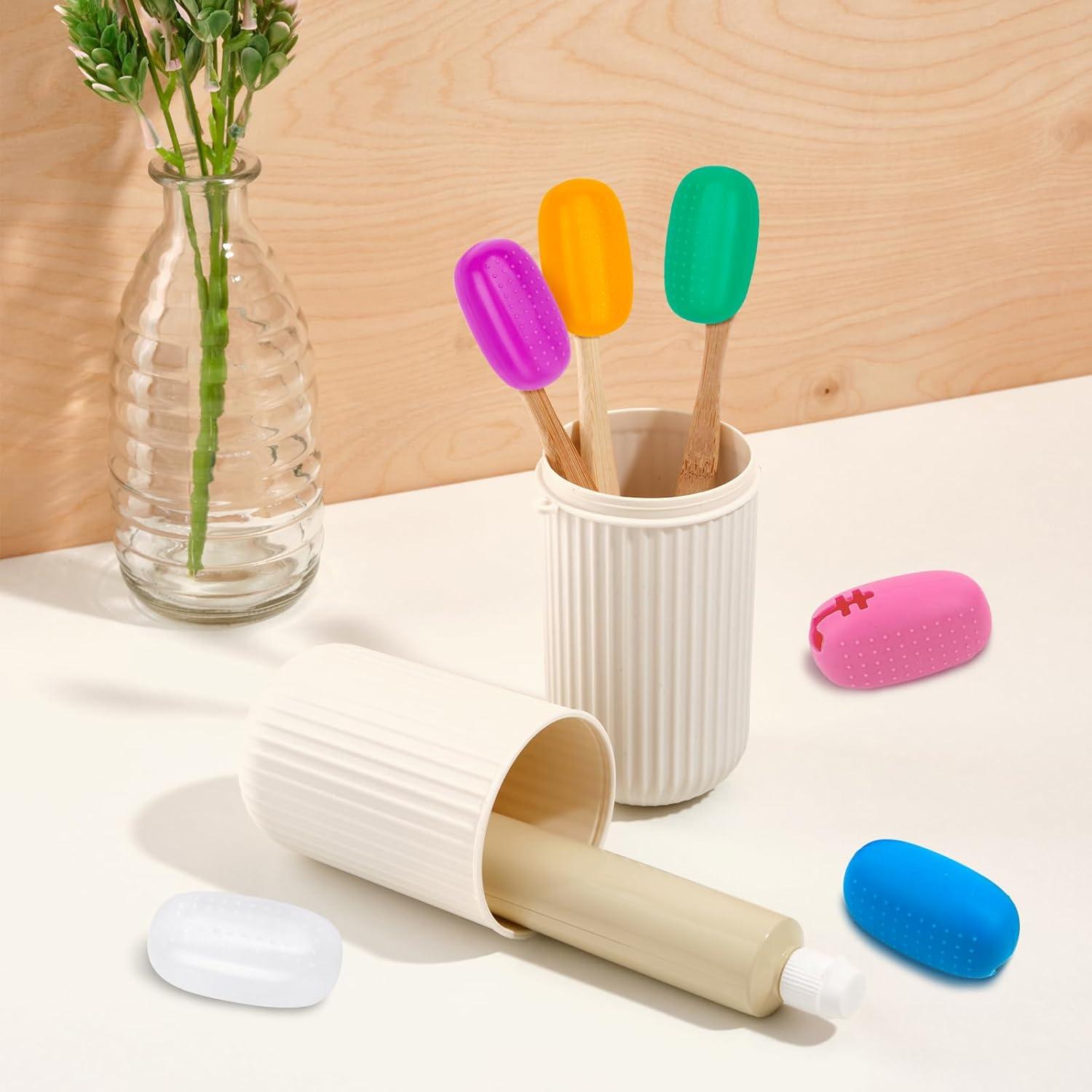 Hooqict 6 Cubiertas de Cepillo de Dientes Silicona 4.3 cm