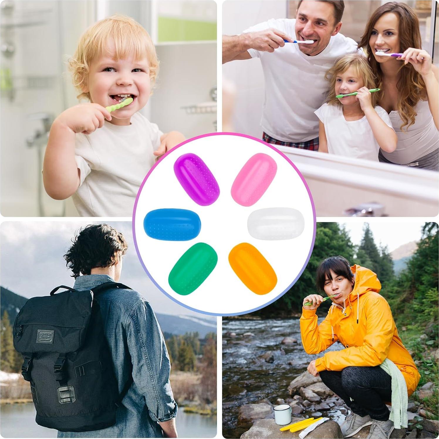 Hooqict 6 Cubiertas de Cepillo de Dientes Silicona 4.3 cm