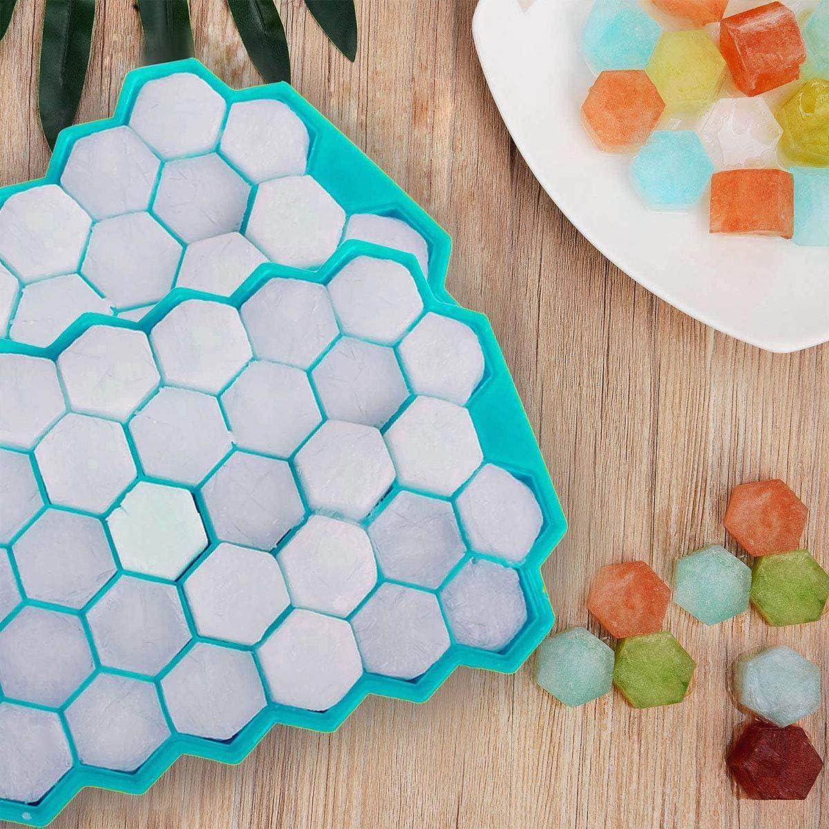 Bandejas de Hielo Azyh con Tapa - 2 Piezas Silicona 37 Rejillas