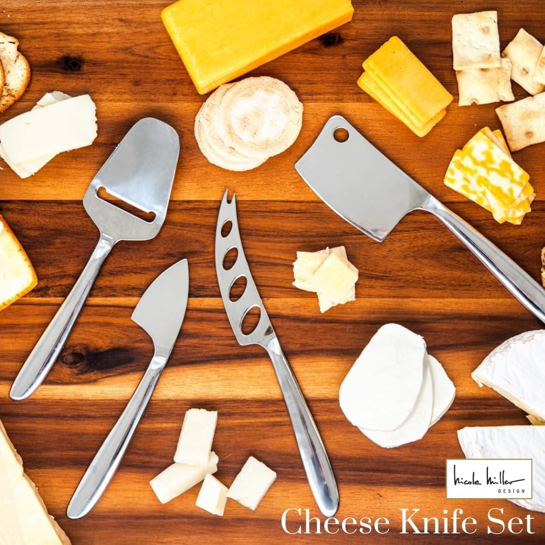 Conjunto de cuchillos para queso Nicole Miller 4 piezas acero