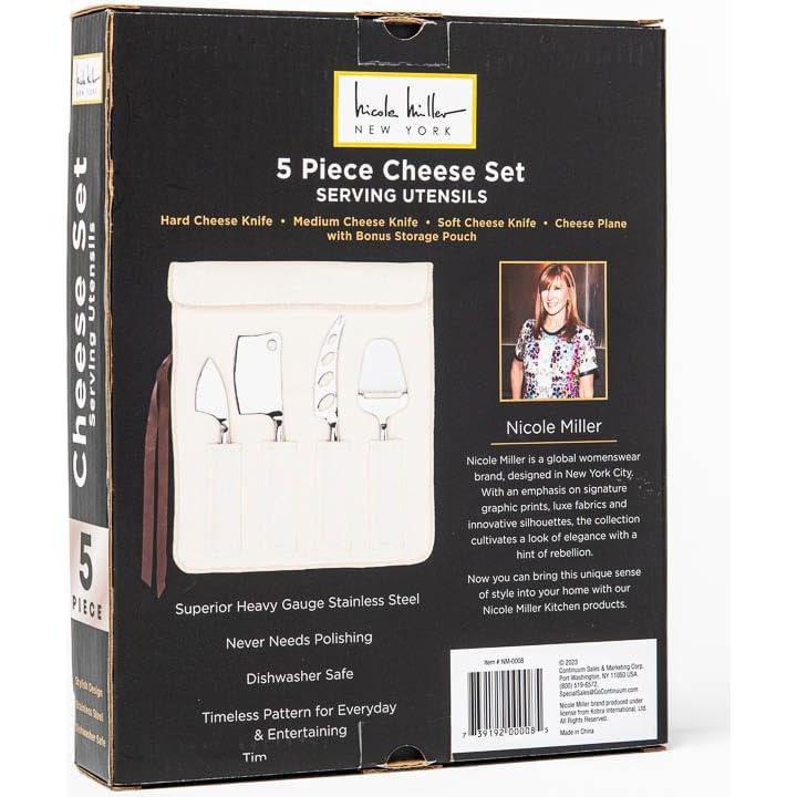 Conjunto de cuchillos para queso Nicole Miller 4 piezas acero