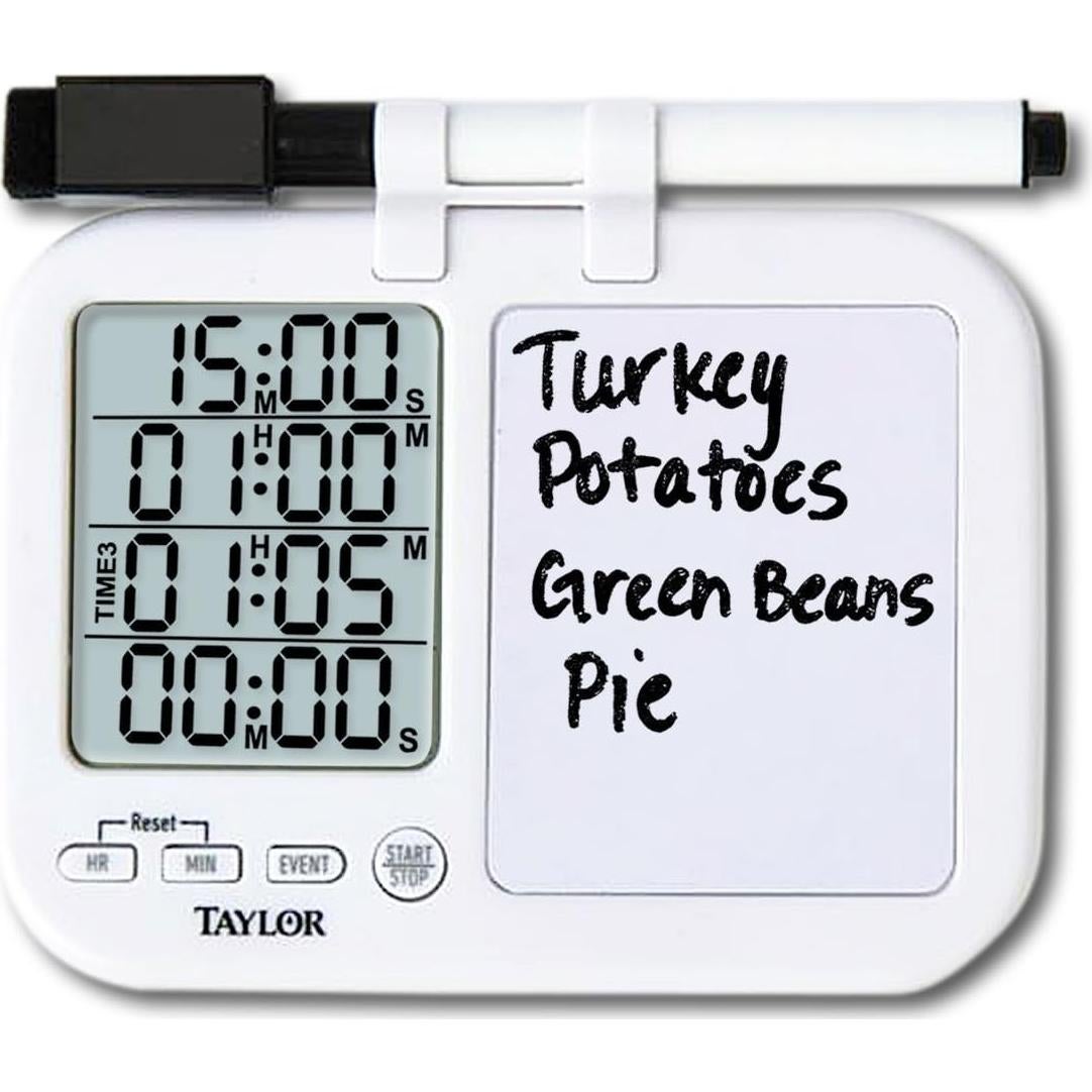 Temporizador Digital Taylor 5849 con Pizarra Blanca 4 Eventos