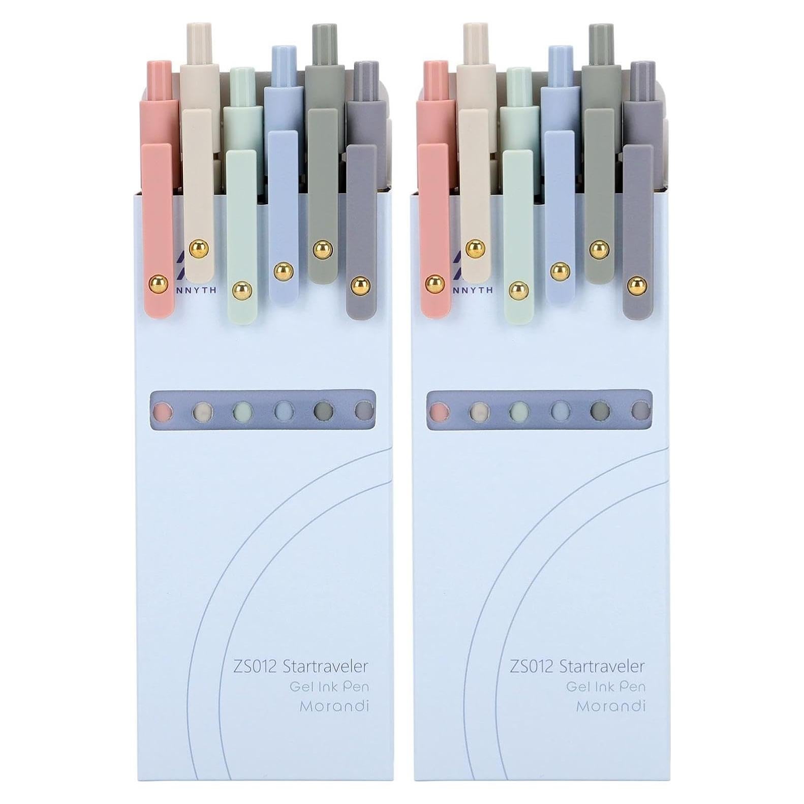 Bolígrafos de Gel Ddaowanx 0.5mm Retráctiles Multicolor - 6 Pcs