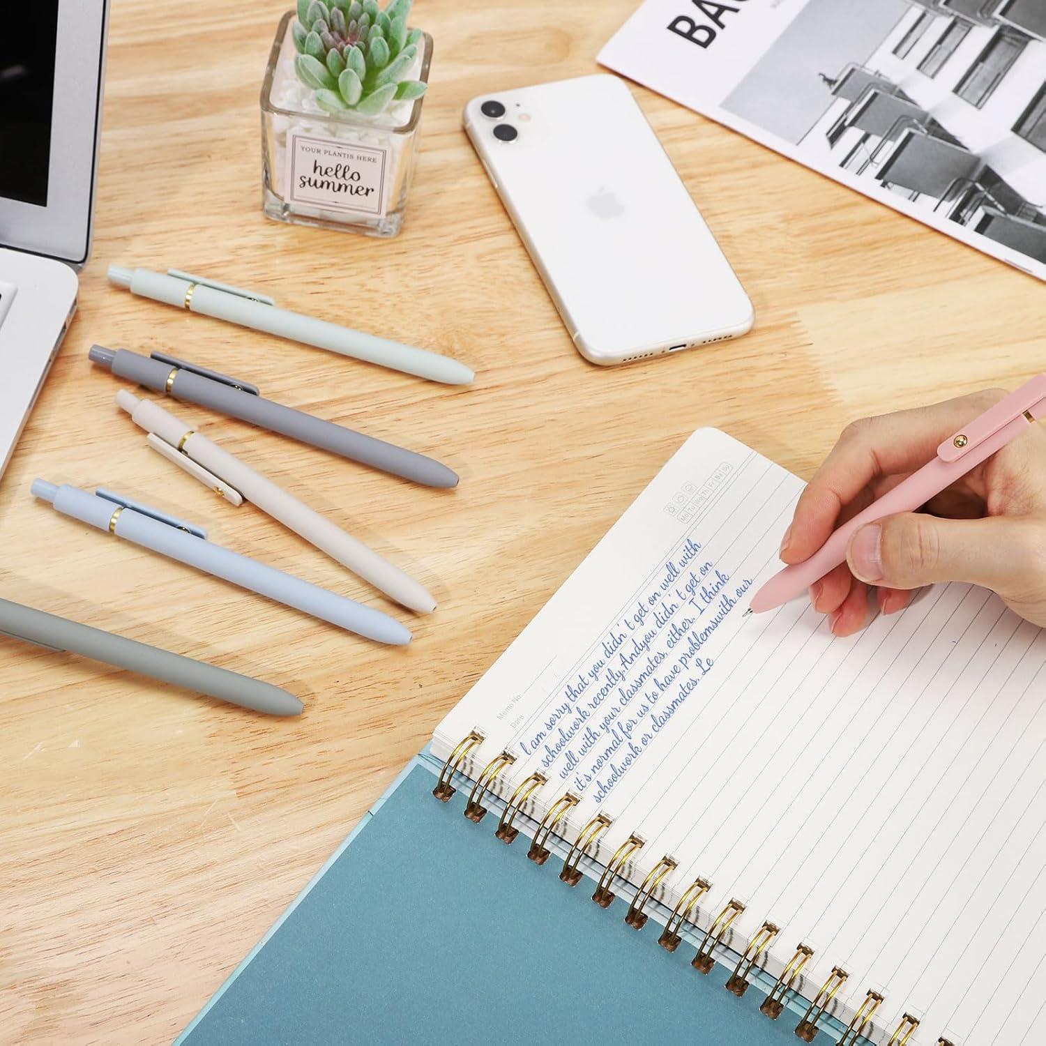 Bolígrafos de Gel Ddaowanx 0.5mm Retráctiles Multicolor - 6 Pcs