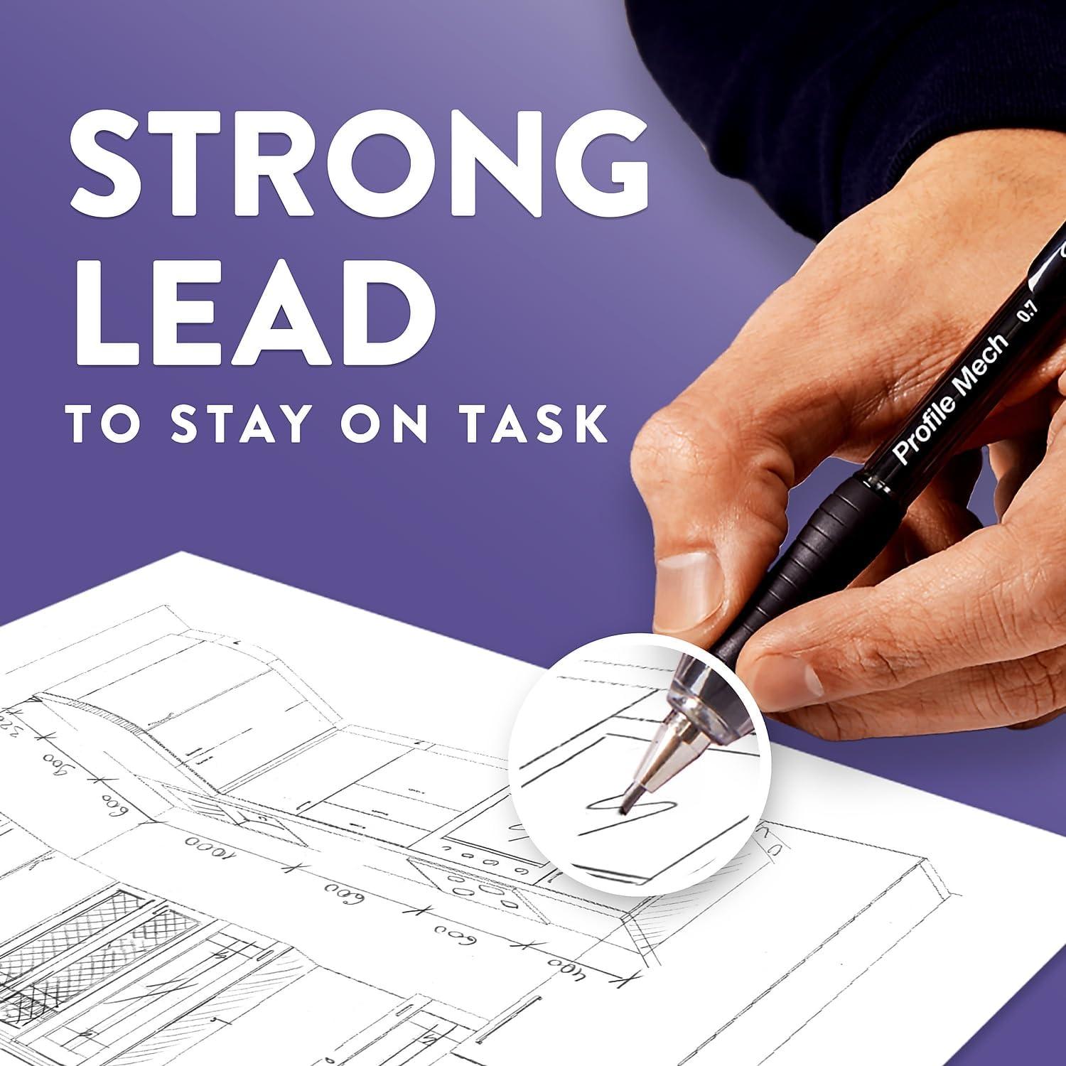 Lápiz Mecánico Paper Mate Profile 0.7mm HB #2 - 8 Unidades