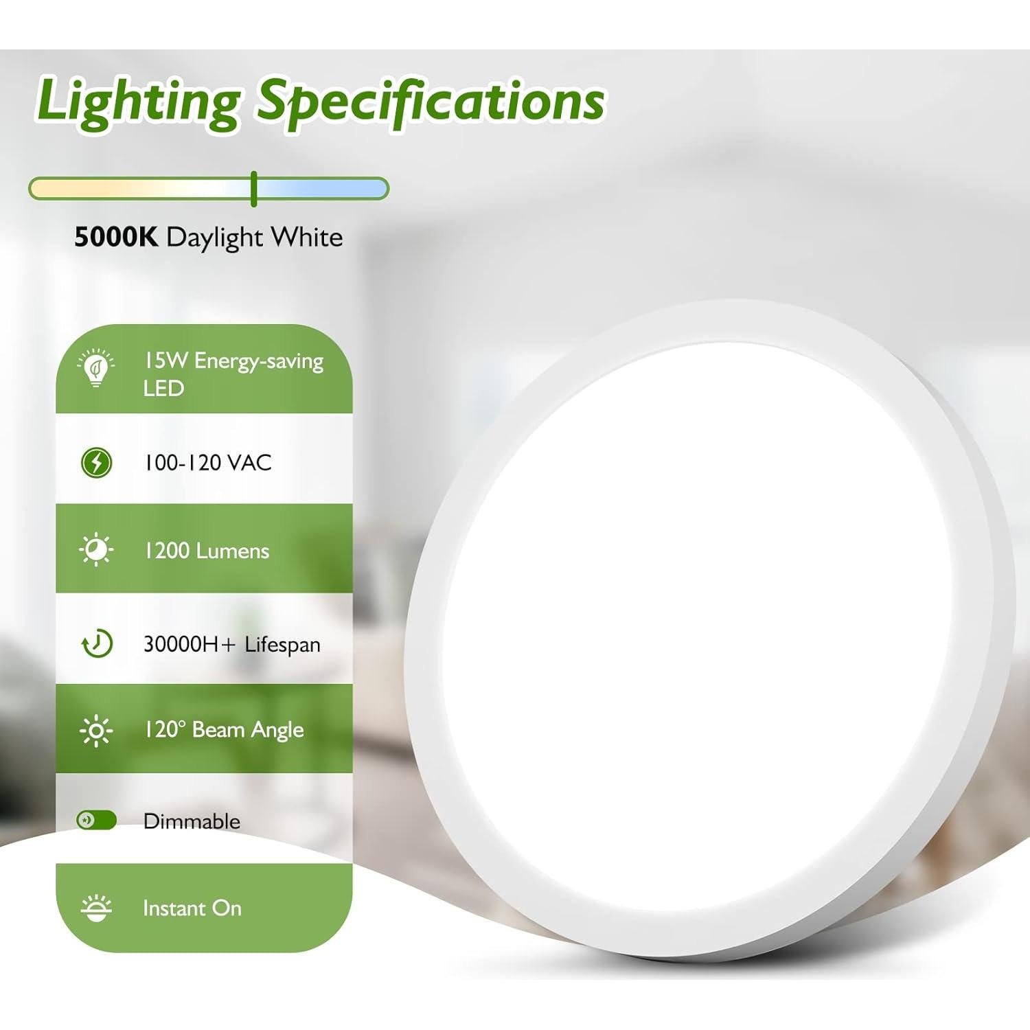Luz de Techo LED Empotrada Brightever 15W 1200Lm 7" Blanca