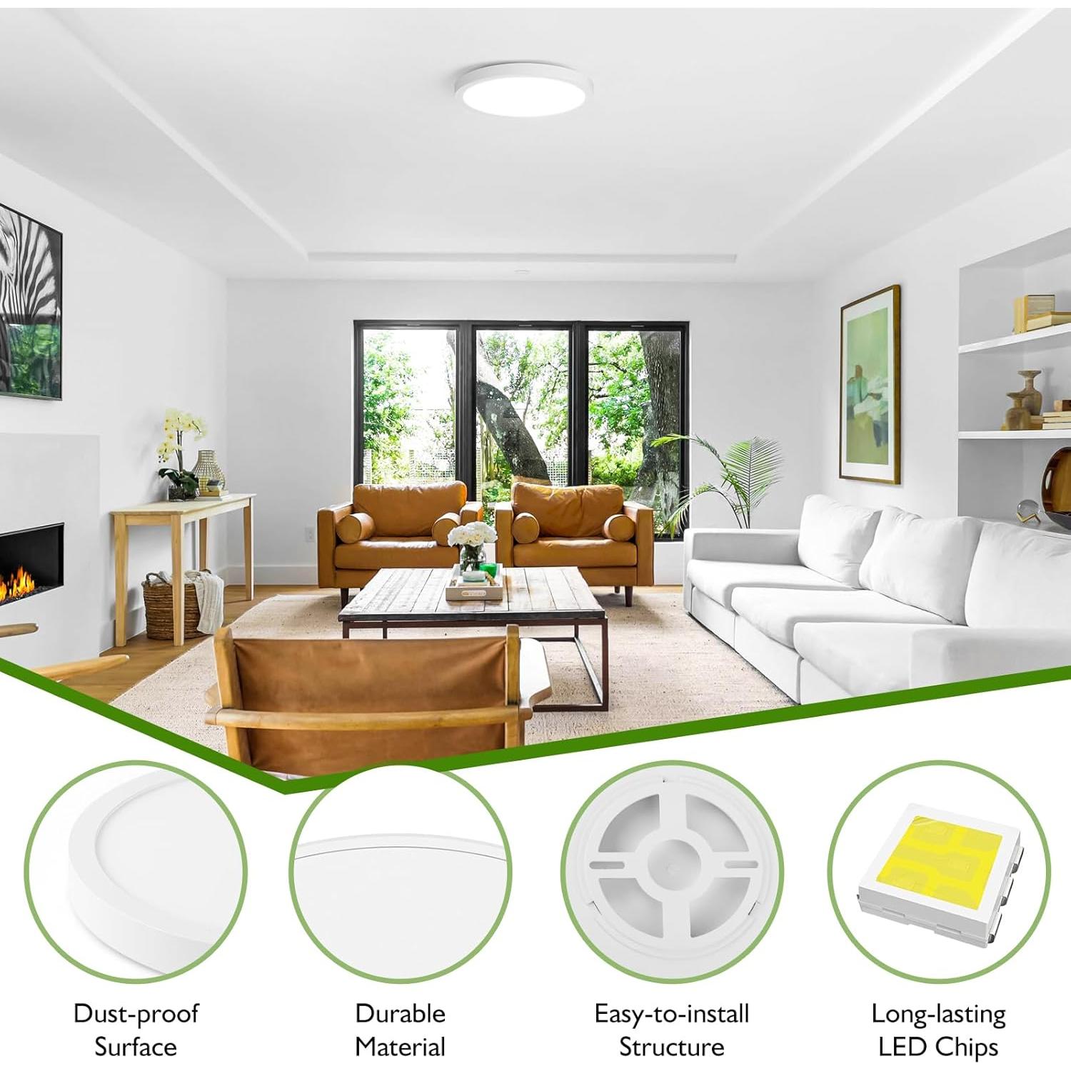 Luz de Techo LED Empotrada Brightever 15W 1200Lm 7" Blanca