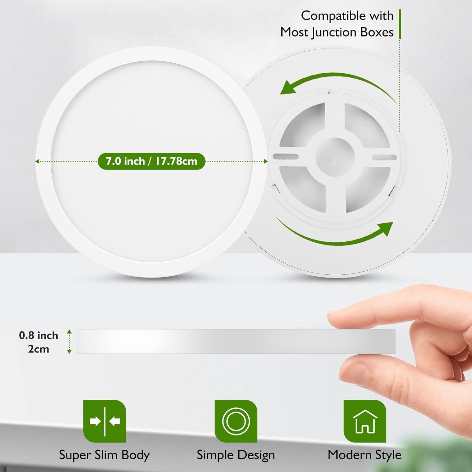 Luz de Techo LED Empotrada Brightever 15W 1200Lm 7" Blanca