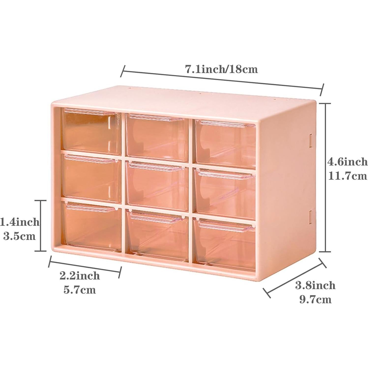 Organizador de Cajones Dafape Rosa 9 Cajones Apilables