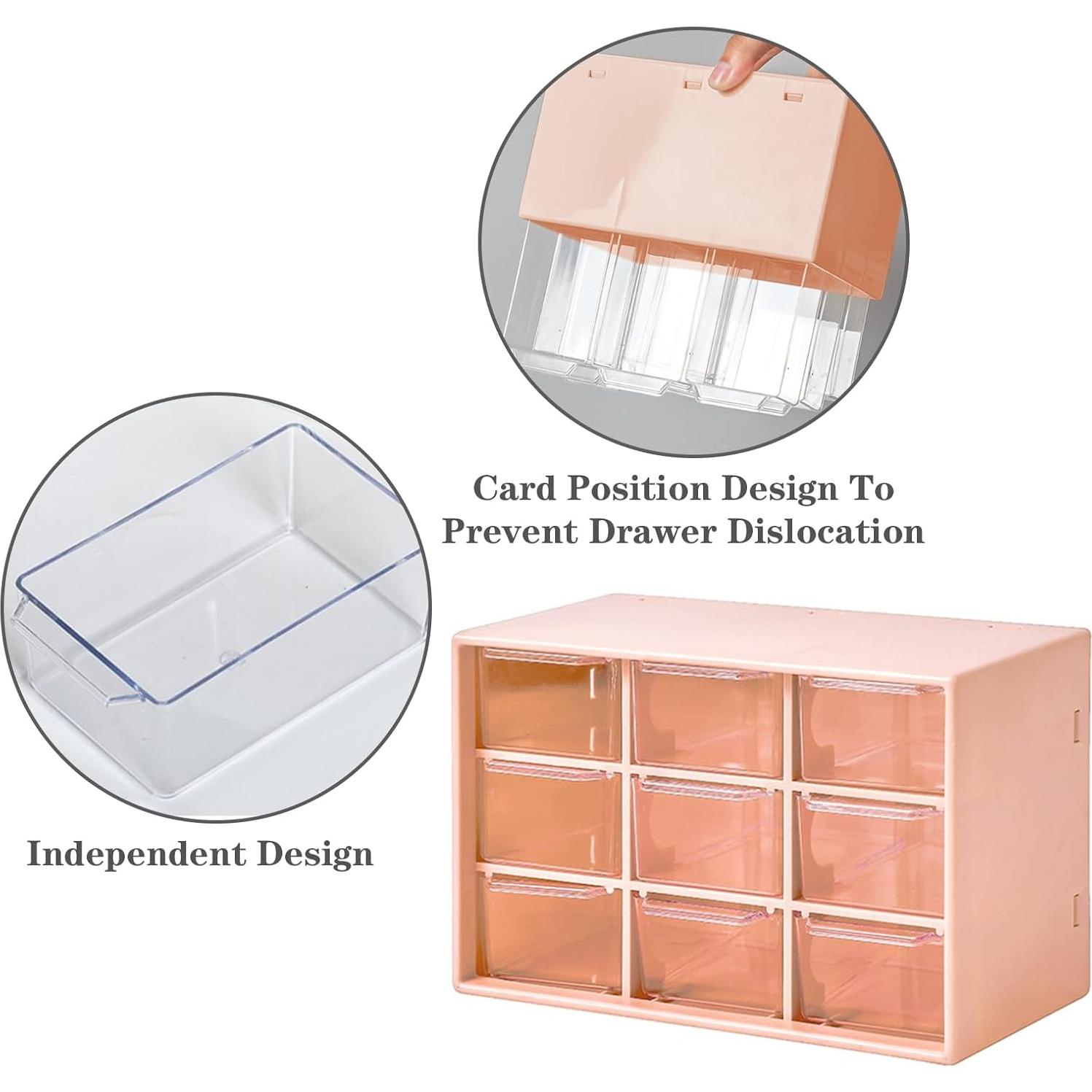 Organizador de Cajones Dafape Rosa 9 Cajones Apilables