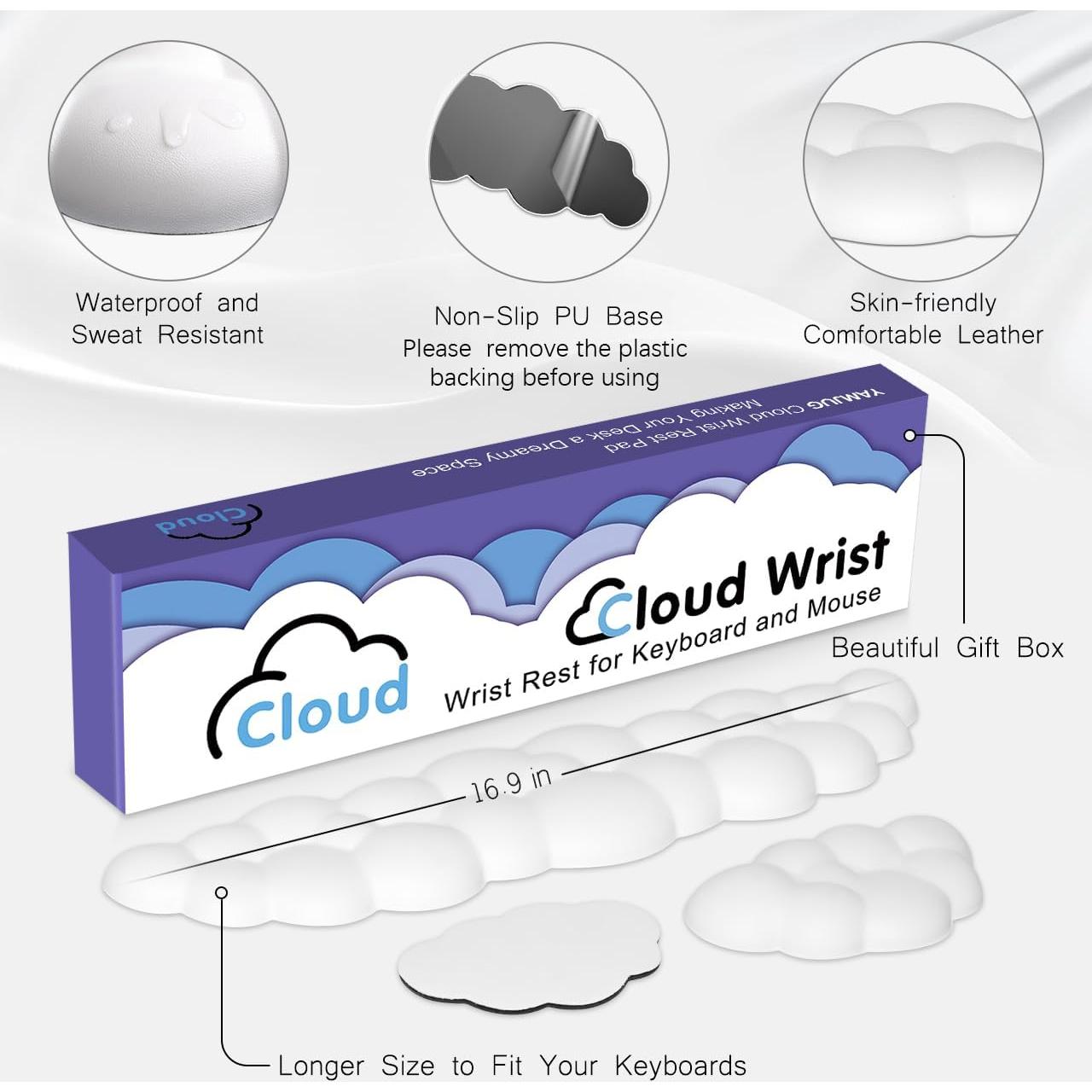 Reposamuñecas Nube YAMJUG Ergonómico con Base Antideslizante