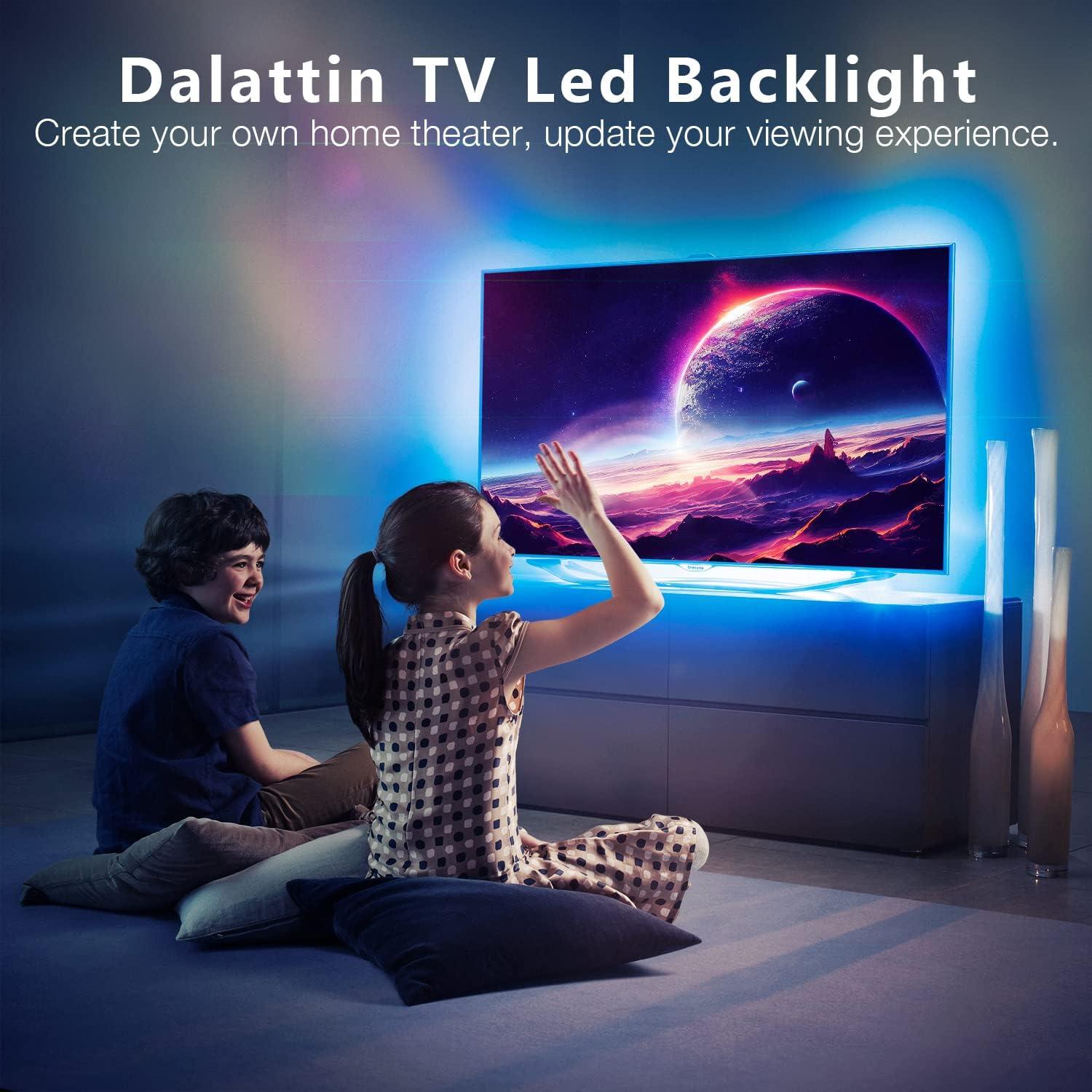 Tiras LED RGB Dalattin 2.5m para TV 32-40" USB Control Remoto