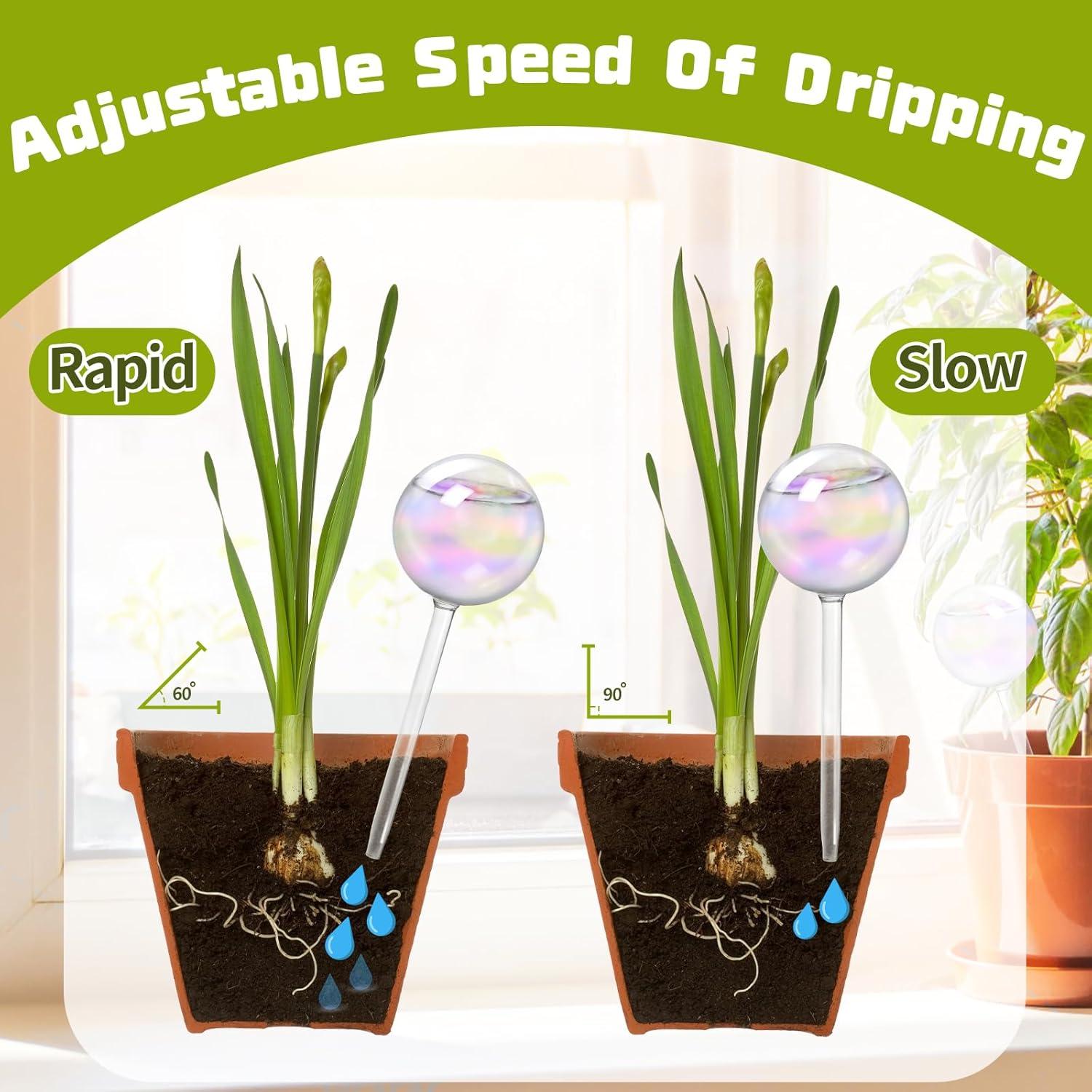 Esferas de Riego Automático Bvrbaory 2 Pcs Vidrio 20 cm