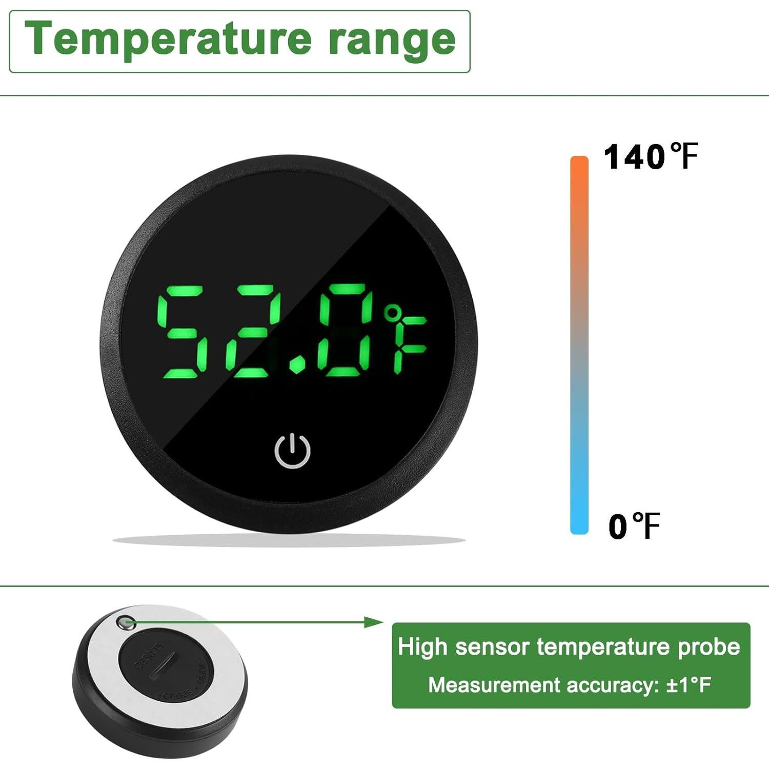 Termómetro Digital para Acuario Weimeltoy LED Preciso ±1°C