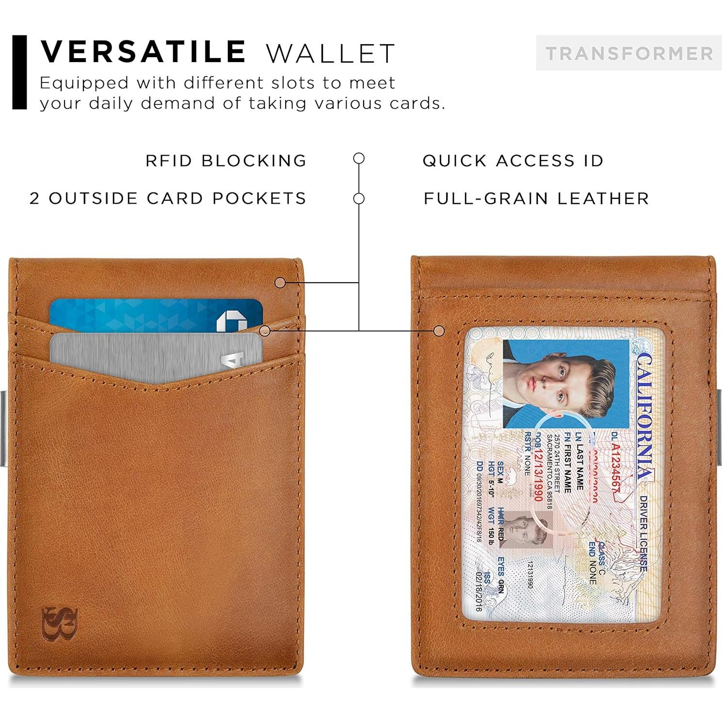 Cartera Minimalista Serman Brands con Bloqueo RFID - Hombres