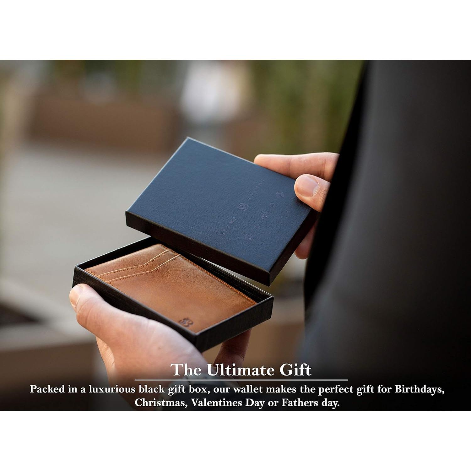 Cartera Minimalista Serman Brands con Bloqueo RFID - Hombres