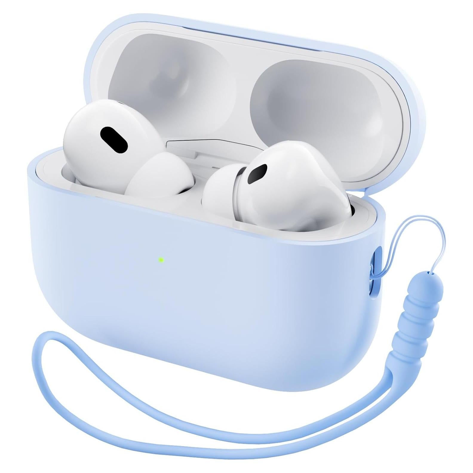 Funda de Silicona Híbrida ORNARTO para AirPods Pro 2 - Azul Bebé