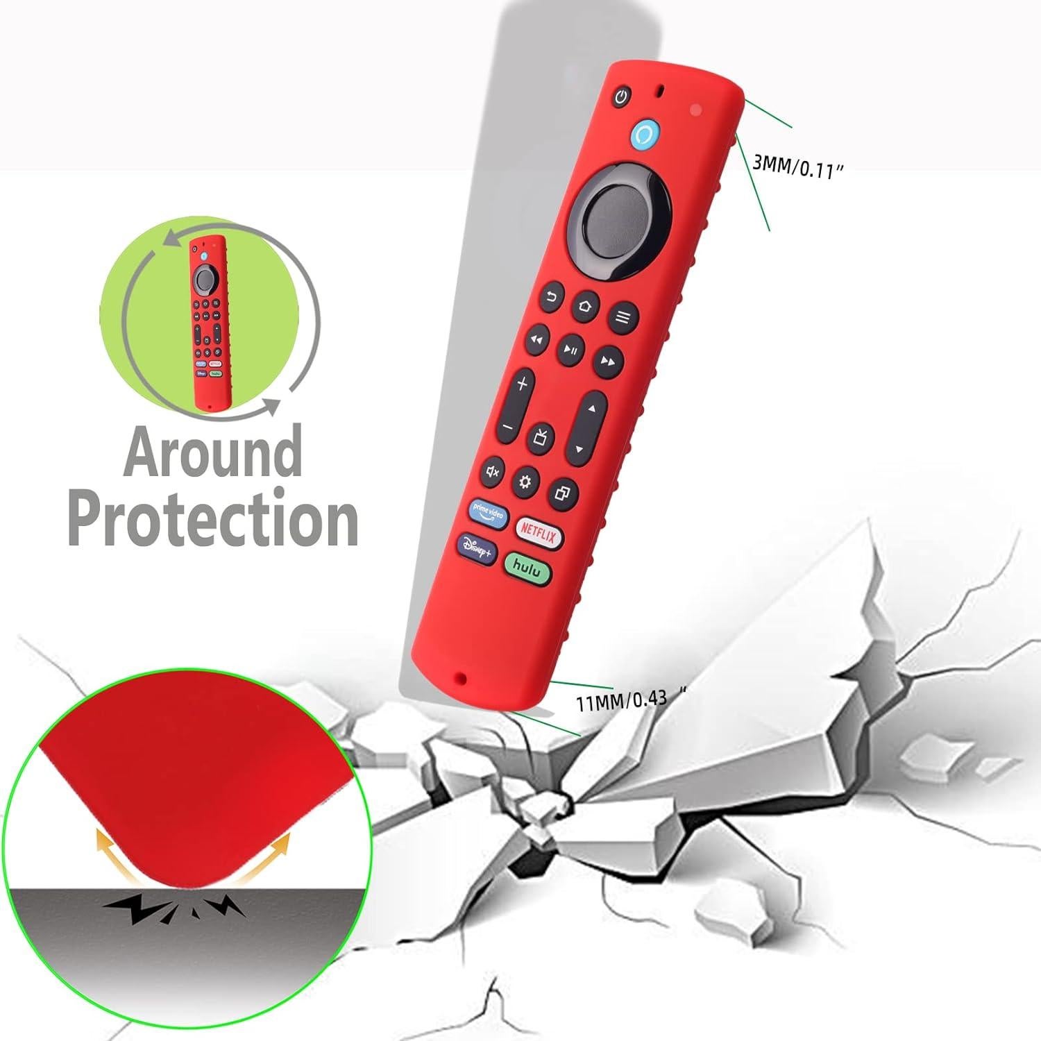 Funda de Silicona para Control Remoto Fire TV Stick 4K Max - Negro