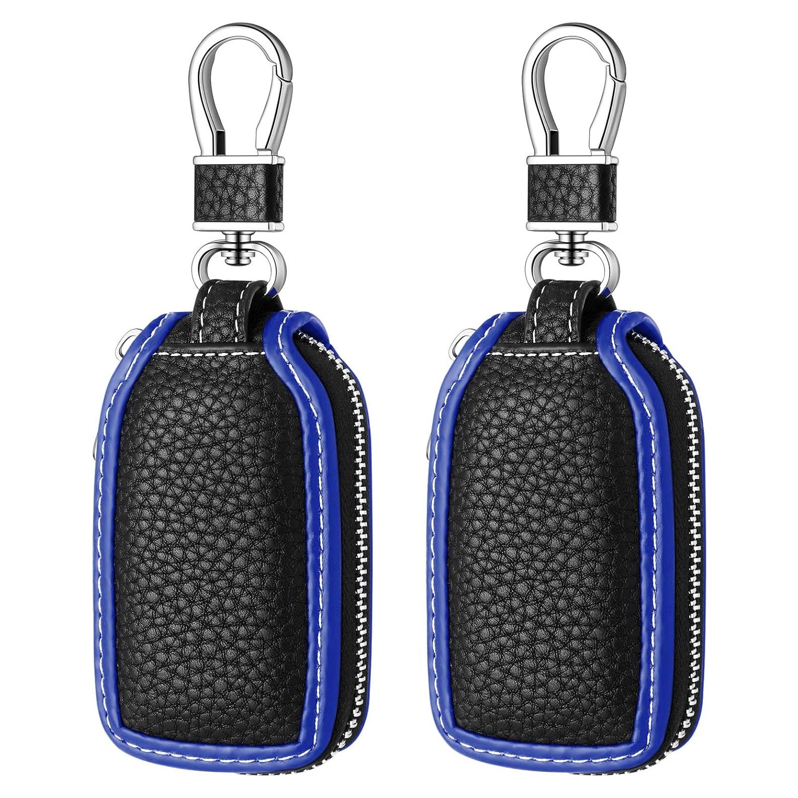 Funda de Llave de Coche Frienda 2 Piezas Cuero Azul