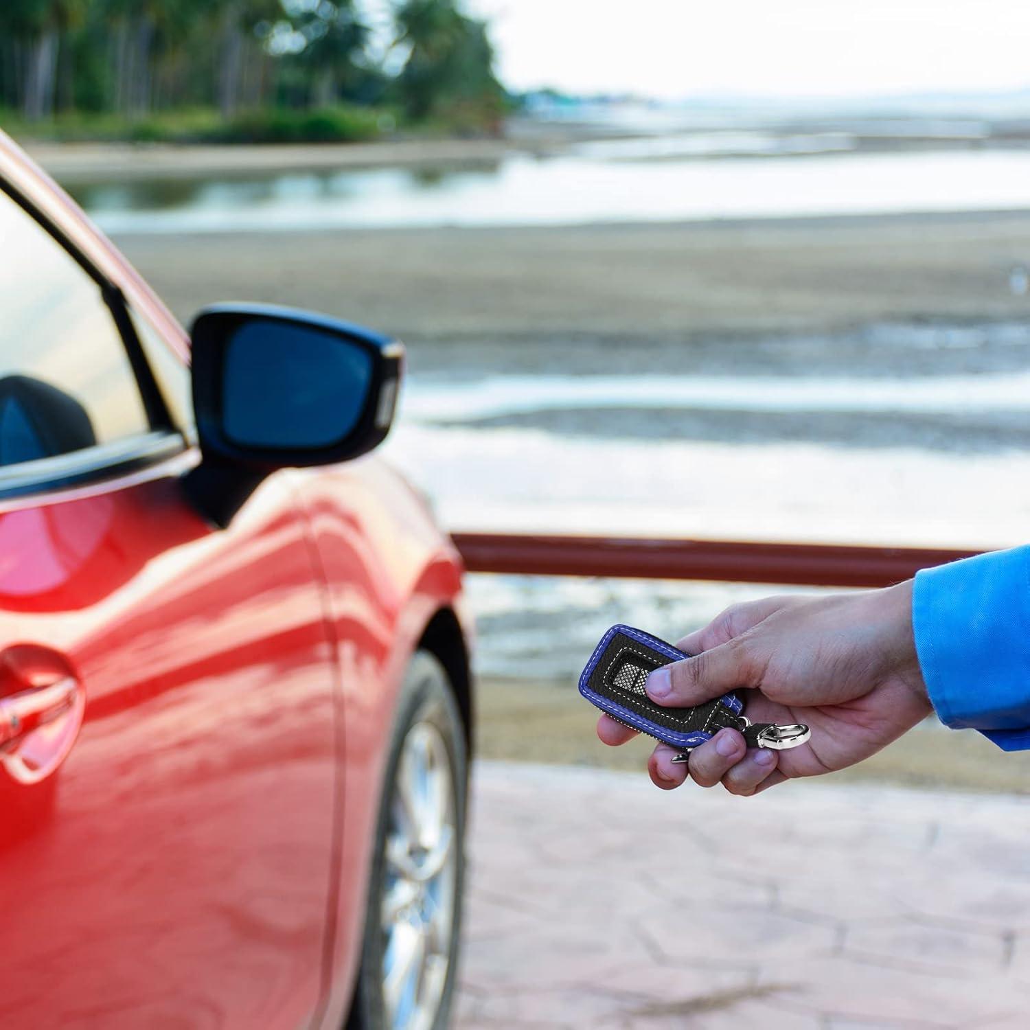 Funda de Llave de Coche Frienda 2 Piezas Cuero Azul