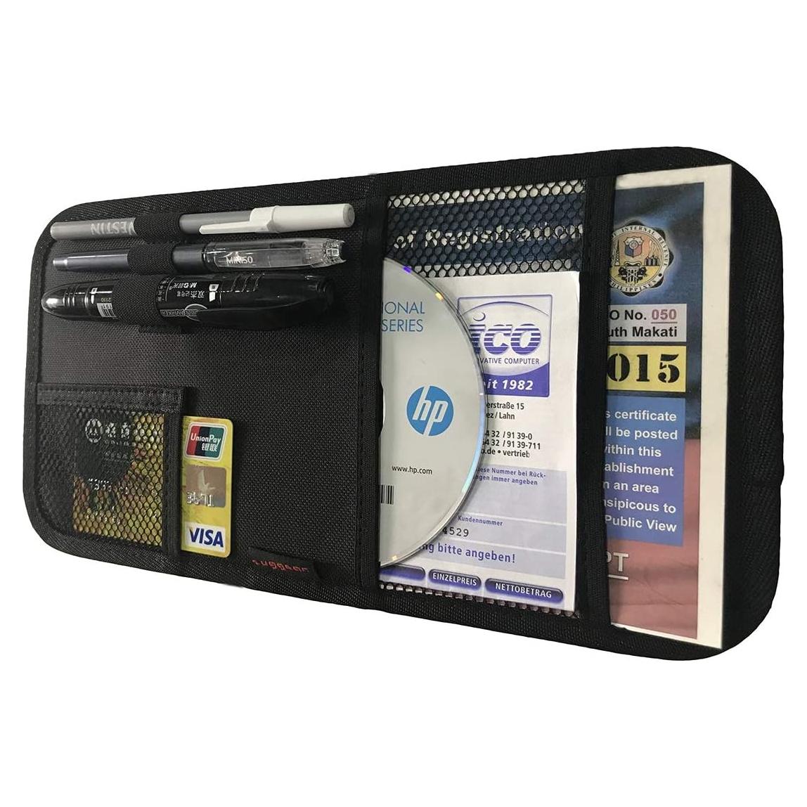 Organizador de Visera de Coche ZugGear Negro 31x16 cm