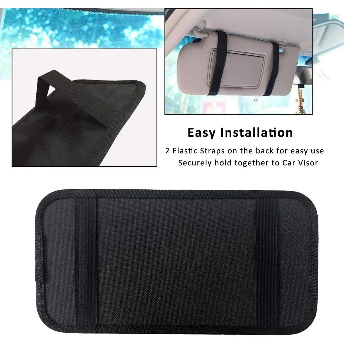 Organizador de Visera de Coche ZugGear Negro 31x16 cm