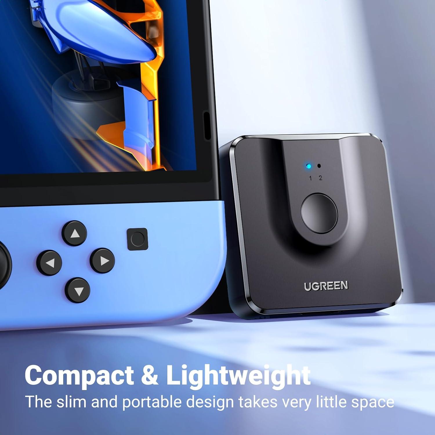 Divisor HDMI UGREEN 2 en 1 4K@60Hz Bidireccional Negro