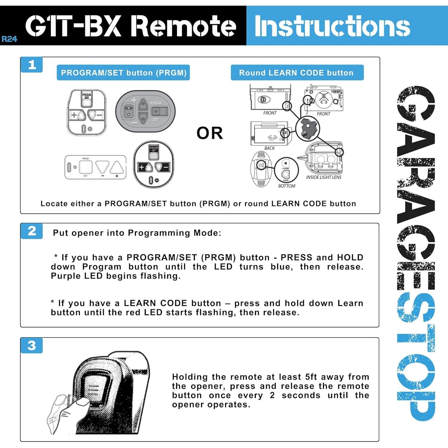 Control Remoto de Puerta de Garaje Genie G1T-BX 1 Botón