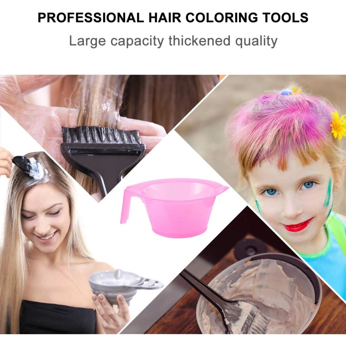 Tazones de Mezcla para Tinte de Cabello KALLORY 3pcs Rosa