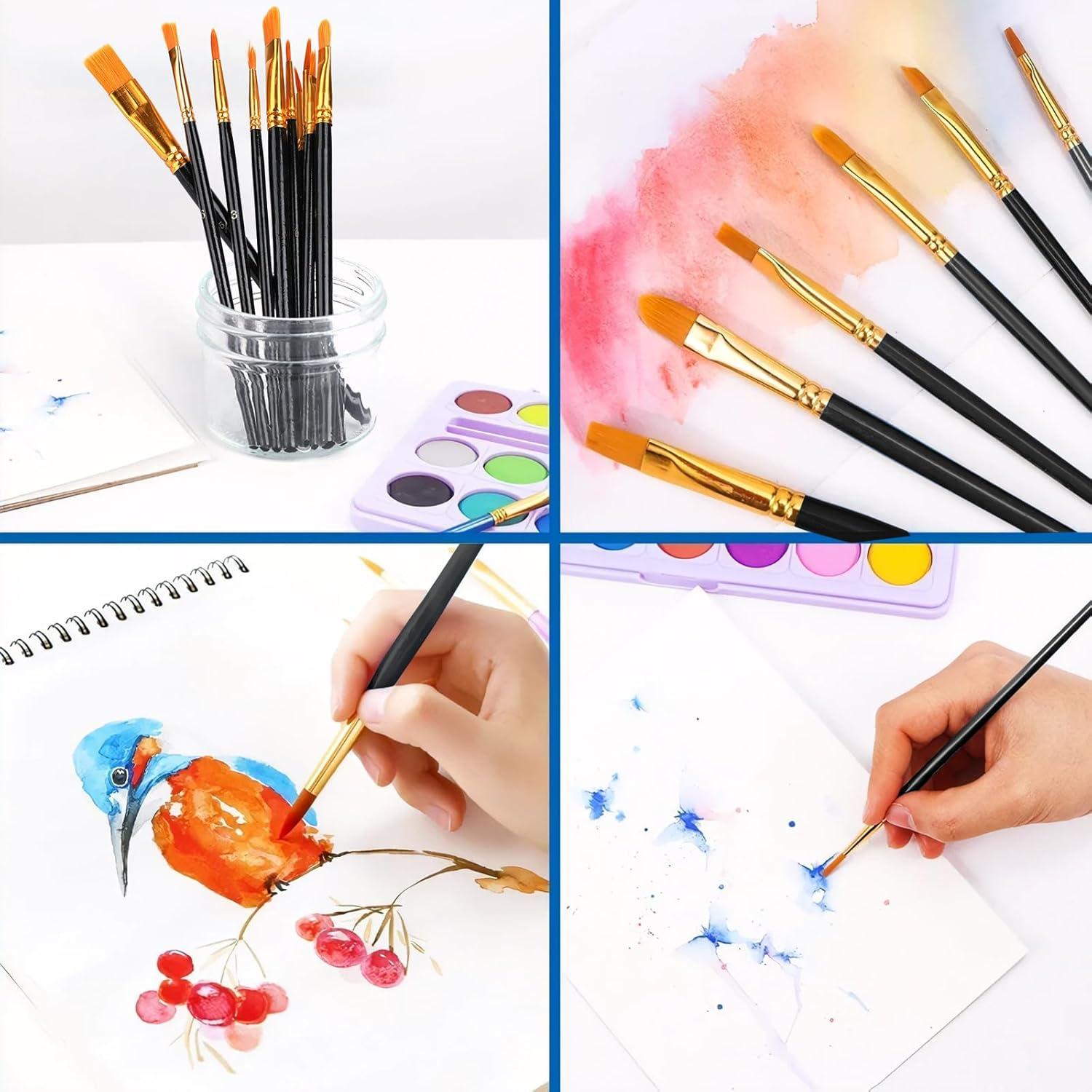 Conjunto de Pinceles AROIC 20 Piezas Nylon para Pintura