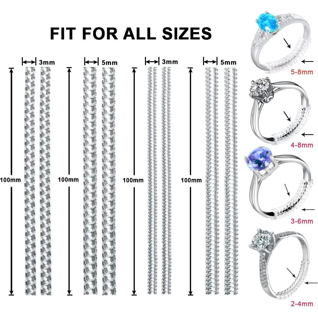 Ajustador de Tamaño de Anillo Invisible Coopache - 12 Piezas