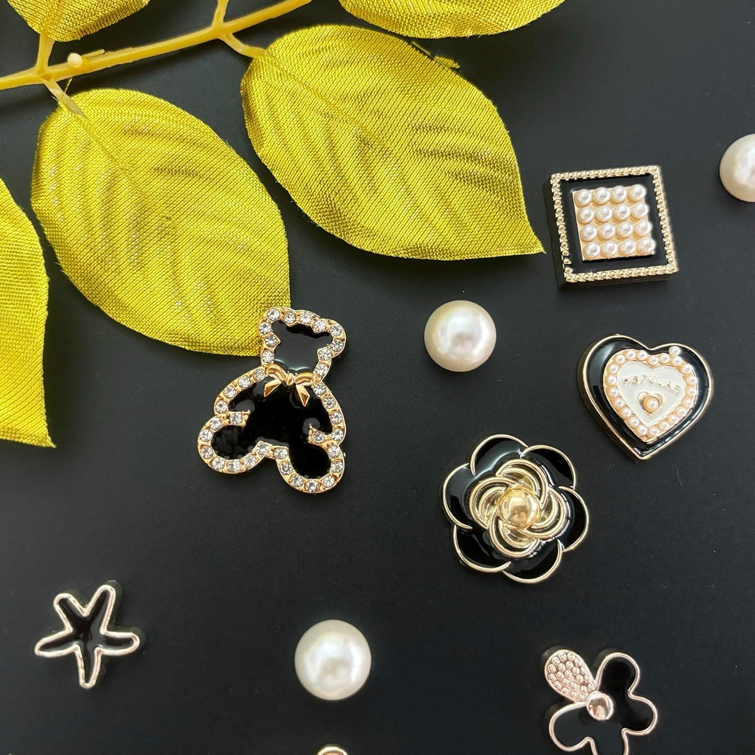 Juego de Encantos para Zapatos Brillantes Mujeres - 24 Accesorios