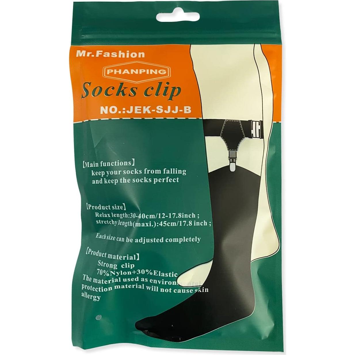 Cinturones para Calcetines Ajustables 2-Pack Clips Metal