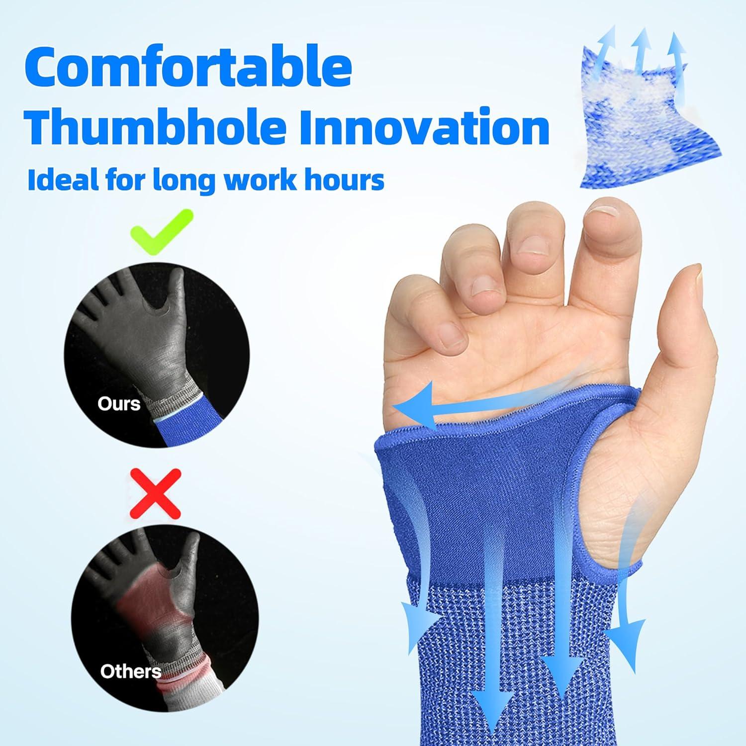 Mangas Resistentes al Corte Schwer AIR-SKIN A6 UV UPF50+ Azul